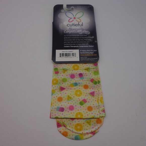 NEW Cutieful Therapeutic Compression Socks Fits Sizes 5-11 Summer Treats Popsic - Picture 5 of 5